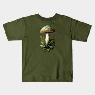 Mushroom in Greens Kids T-Shirt